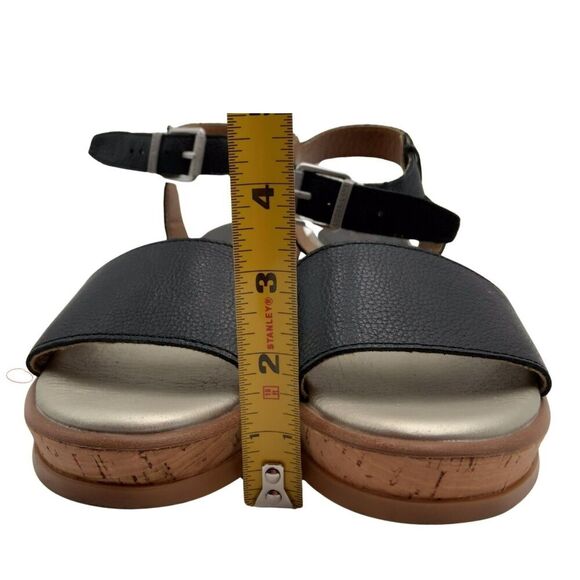 Lucca Lane Kameron Sandals Open Toe Ankle Strap Black Leather Women's Size US 7M - Picture 8 of 11